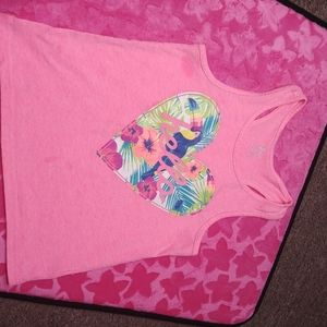 3/$30 • PLACE | pink racerback tank top island toucan Graphic Summer Small Girls